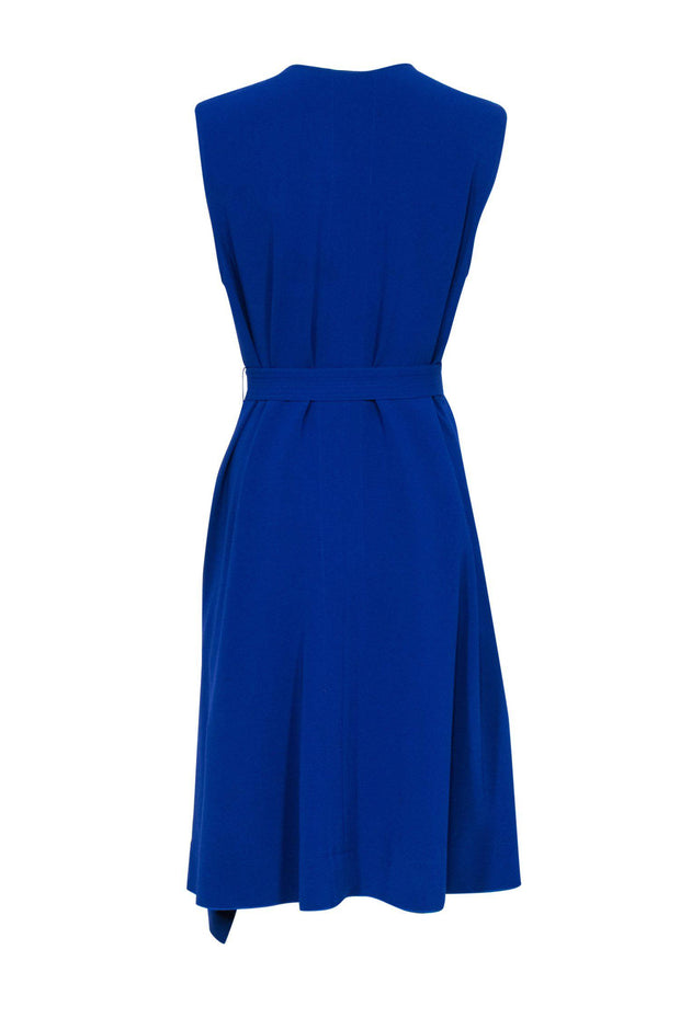 Current Boutique-Theory - Cobalt Blue Belted Hook-Front Shift Dress Sz 12