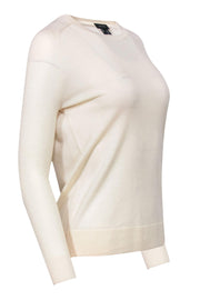 Current Boutique-Theory - Cream Long Sleeve Wool Pullover Sz P