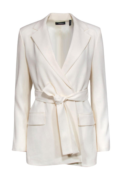 Current Boutique-Theory - Cream Waist Tie Blazer Sz 4