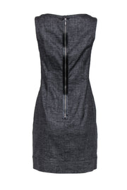 Current Boutique-Theory - Dark Gray & Speckled Scoop Neck 'Abia' Wool Blend Dress Sz 8