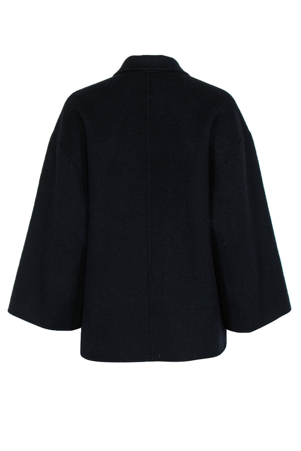 Current Boutique-Theory - Dark Navy Wool Coat w/ Open Front Design Sz S