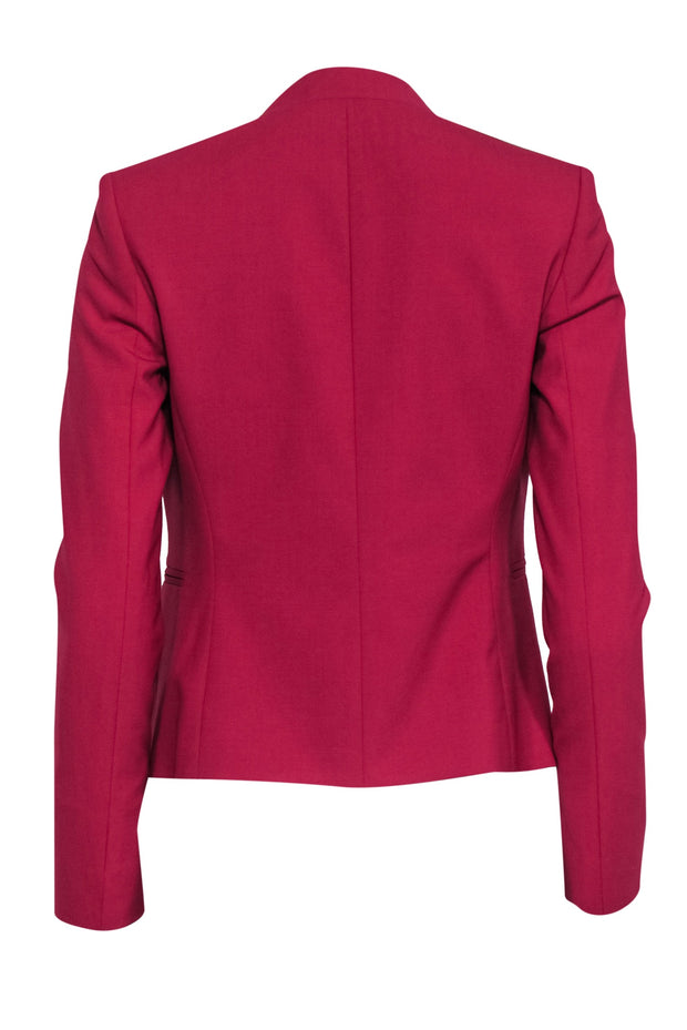 Current Boutique-Theory - Fuchsia Open Front Faux Pocket Blazer