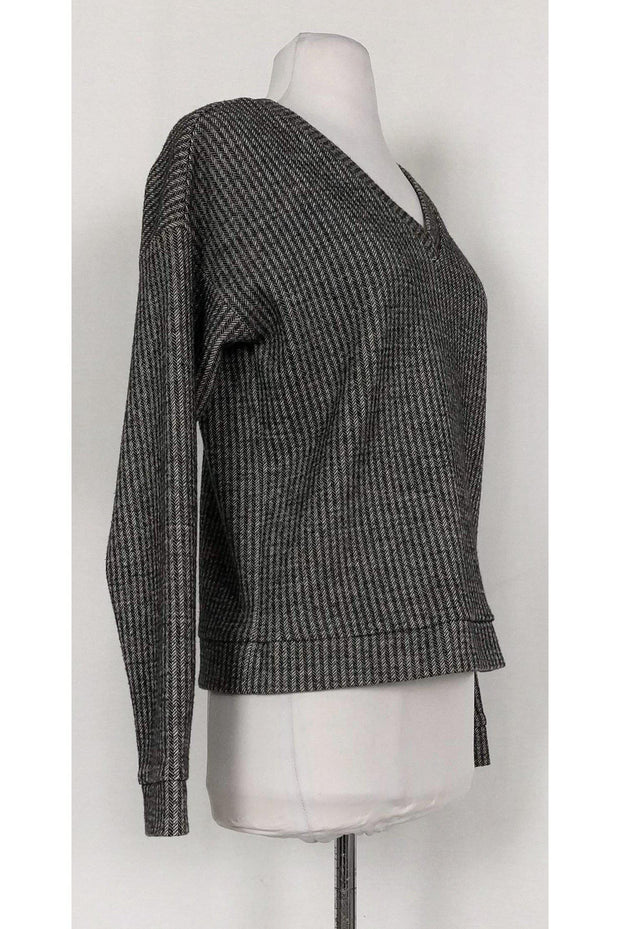 Current Boutique-Theory - Grey Striped Sweater Sz S