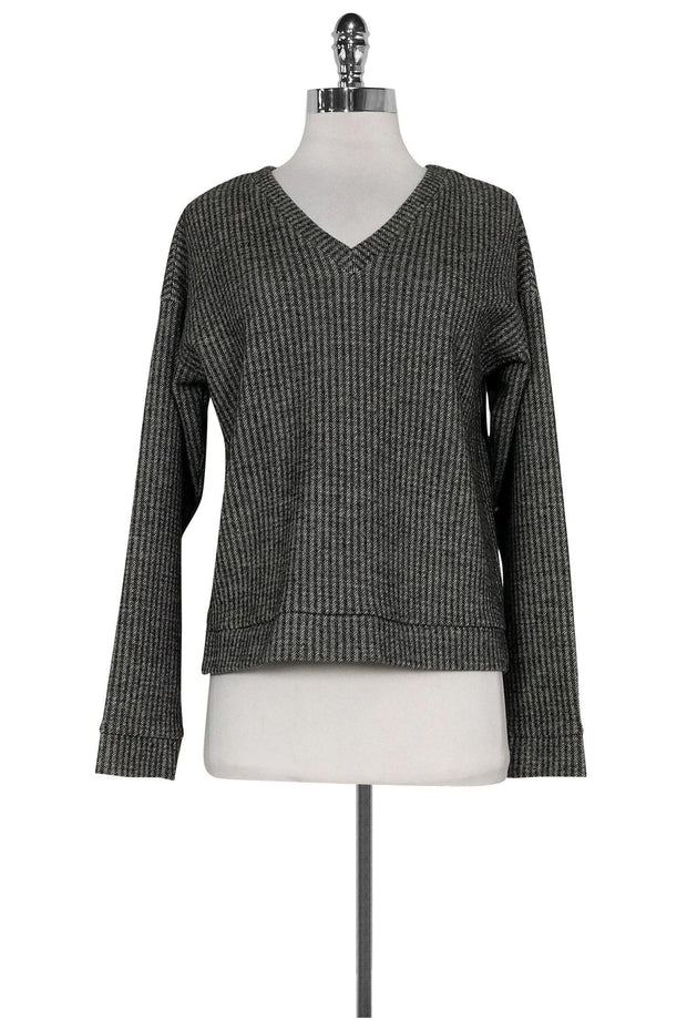 Current Boutique-Theory - Grey Striped Sweater Sz S