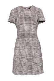 Current Boutique-Theory - Ivory Tweed Short Sleeve Fit & Flare Dress Sz 4