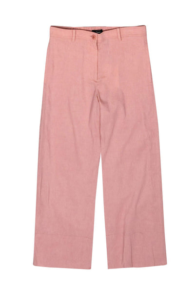 Current Boutique-Theory - Light Pink Linen Wide Leg Pant Sz 2