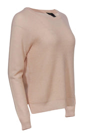 Current Boutique-Theory - Light Pink Waffle Knit Cashmere Sweater Sz M