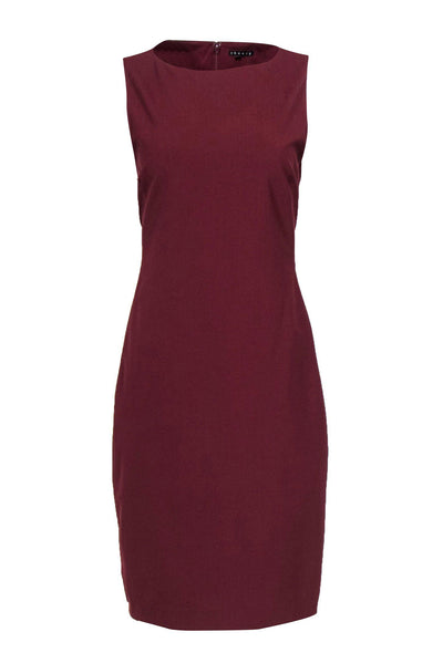 Current Boutique-Theory - Maroon Wool Shift Dress Sz 10