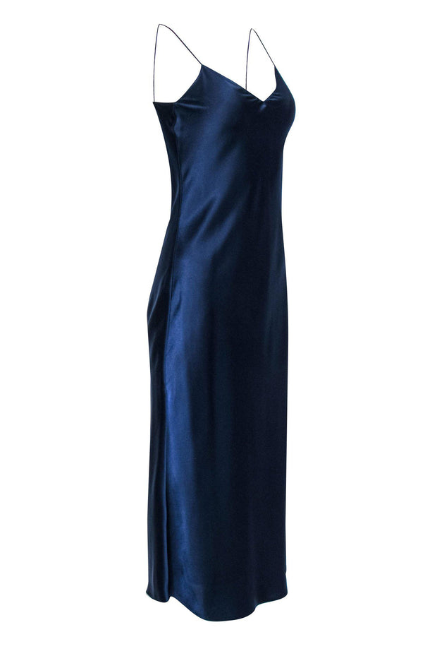 Current Boutique-Theory - Navy Blue Satin Maxi Slip Dress Sz 00