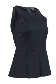 Current Boutique-Theory - Navy Tank w/ Pleated Peplum Hem Sz S