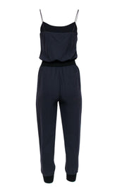 Current Boutique-Theory - Navy Thin Strap Fitted Jumpsuit Sz P