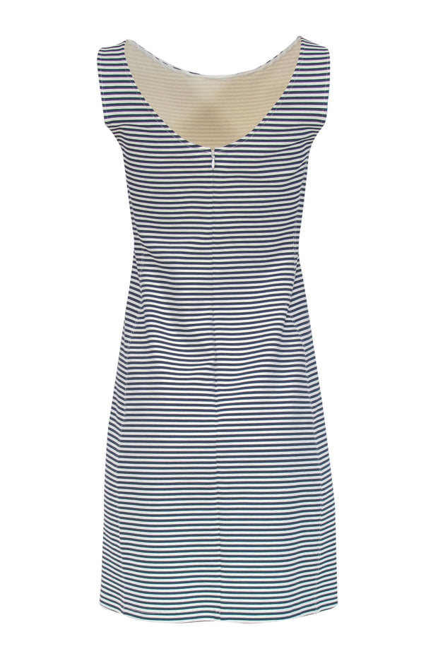 Current Boutique-Theory - Navy & White Striped Sleeveless Shift Dress Sz S