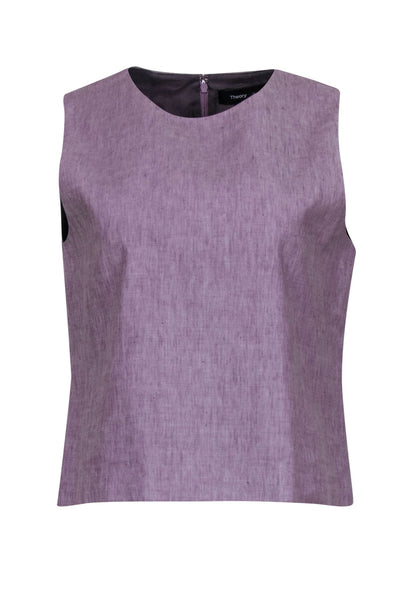 Current Boutique-Theory - Orchid Linen Blend Tank Sz L