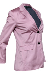 Current Boutique-Theory - Pink Cotton Fitted Blazer w/ Notched Lapels Sz 2