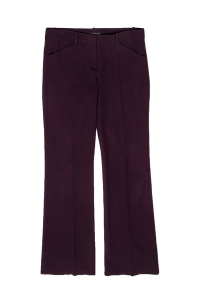 Current Boutique-Theory - Plum Flared Trousers Sz 8