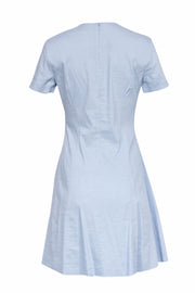 Current Boutique-Theory - Powder Blue Fit & Flare Linen Drress Sz 4