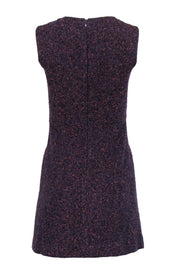 Current Boutique-Theory - Red, Navy & Purple Tweed Sheath Dress Sz 0