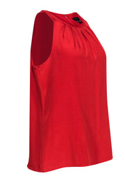 Current Boutique-Theory - Red Silk Pleated Tank Top Sz M