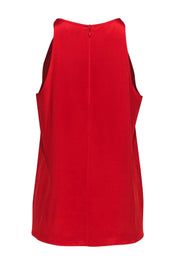 Current Boutique-Theory - Red Silk Pleated Tank Top Sz M