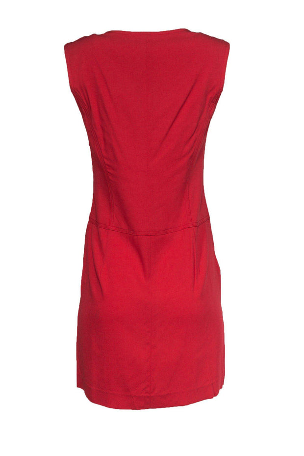 Current Boutique-Theory - Red Sleeveless Sheath Dress Sz 6