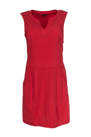 Current Boutique-Theory - Red Sleeveless Sheath Dress Sz 6