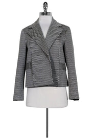 Current Boutique-Theory - Silver, Black & White Textured Blazer Sz 12