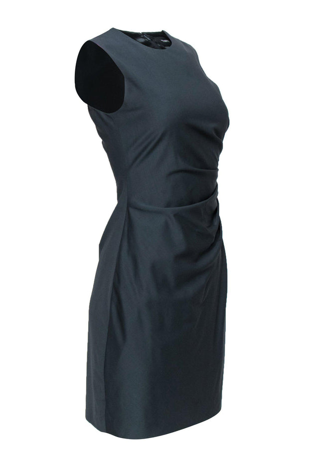 Current Boutique-Theory - Slate Gray Ruched Side Sheath Dress Sz 4