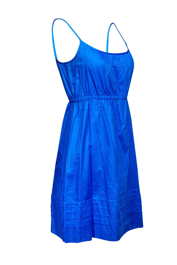 Current Boutique-Theory - Spaghetti Strap Blue Dress w/ Tiered Hem Sz S