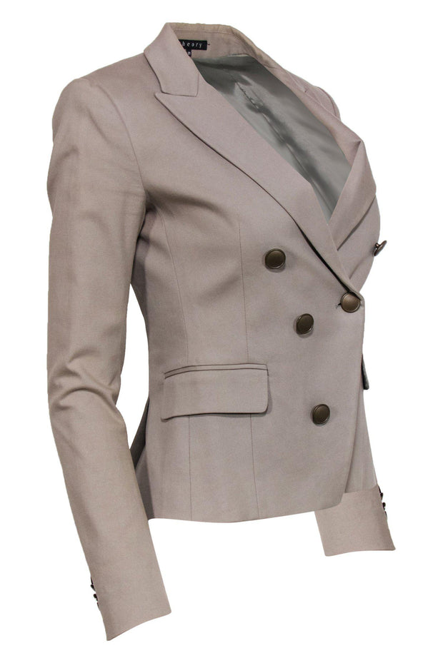 Current Boutique-Theory - Taupe Double Breasted Blazer Sz 00