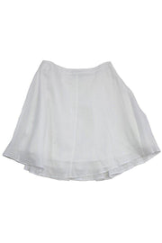 Current Boutique-Theory - White Button A-Line Skirt Sz 0