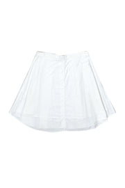 Current Boutique-Theory - White Cotton Pleated Skirt Sz 00