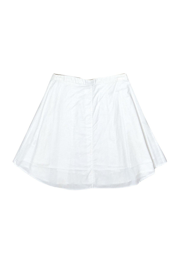 Current Boutique-Theory - White Cotton Pleated Skirt Sz 00