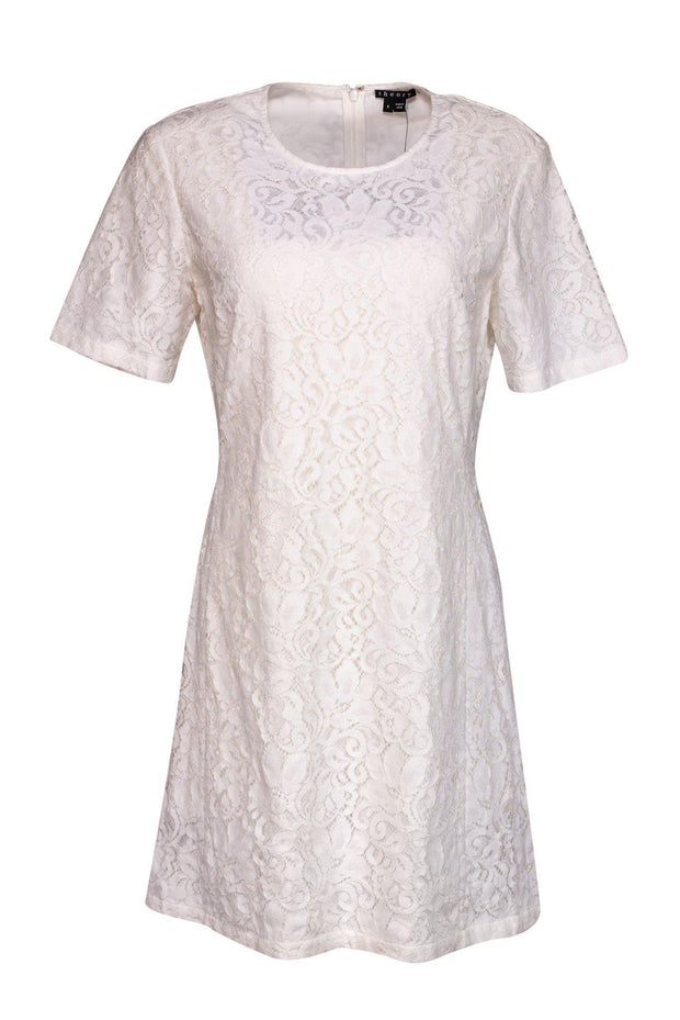 Current Boutique-Theory - White Lace Danalice Dress Sz 8