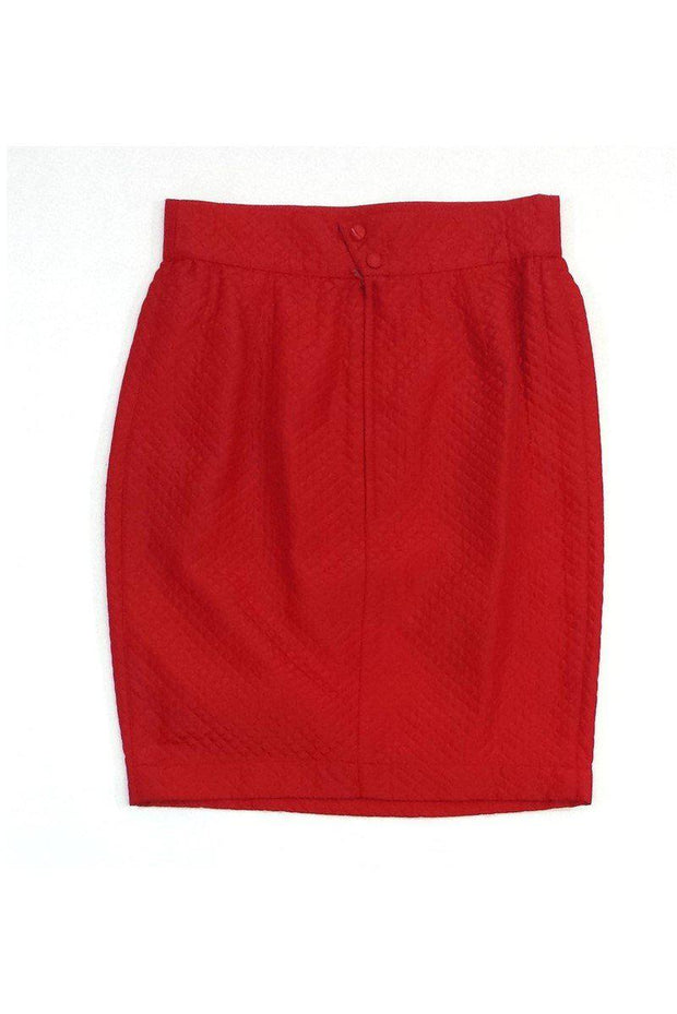 Current Boutique-Thierry Mugler - Red Quilted Skirt Sz 6