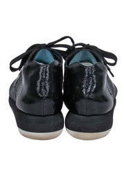 Current Boutique-Thierry Rabotin - Black Patent Leather & Mesh Lace-Up Platform Sneakers Sz 7.5