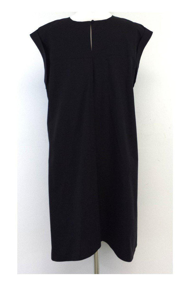 Current Boutique-Tia Cibani - Black Cotton Shift Dress Sz 8