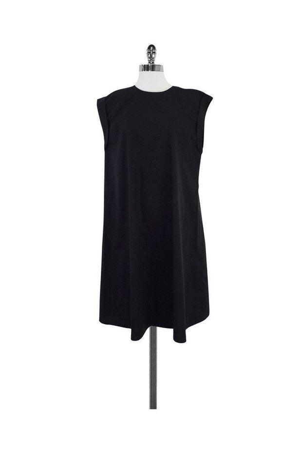 Current Boutique-Tia Cibani - Black Cotton Shift Dress Sz 8