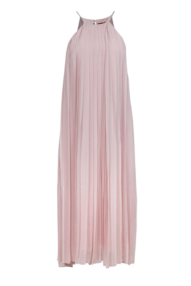 Current Boutique-Tibi - Baby Pink Pleated Silk Maxi Dress Sz 8