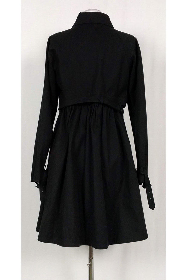 Current Boutique-Tibi - Black Cotton Trench Coat Sz 4