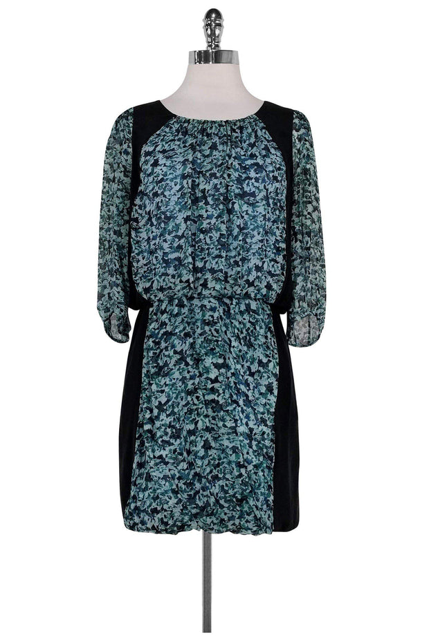 Current Boutique-Tibi - Black & Floral Silk Dress Sz 2