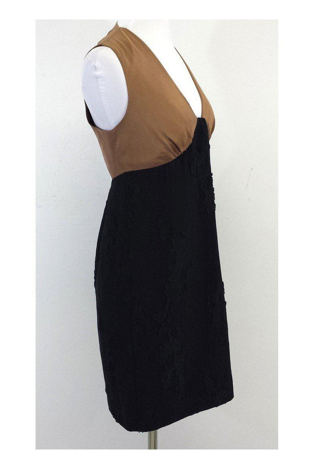 Current Boutique-Tibi - Brown & Black Silk Sleeveless Dress Sz 6