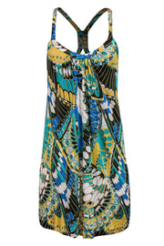 Current Boutique-Tibi - Green, Blue & Yellow Printed Shift Dress Sz XS