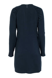 Current Boutique-Tibi - Navy Crepe Sheath Dress w/ Long Puff Sleeves Sz 6