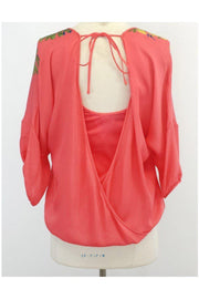 Current Boutique-Tibi - Pink Floral Print Silk Top Sz XS