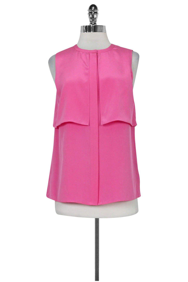 Current Boutique-Tibi - Pink Silk Panel Blouse Sz 2