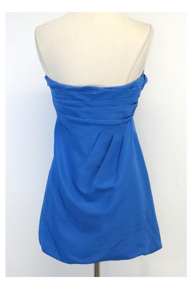 Current Boutique-Tibi - Turquoise Silk Beaded Strapless Dress Sz 4