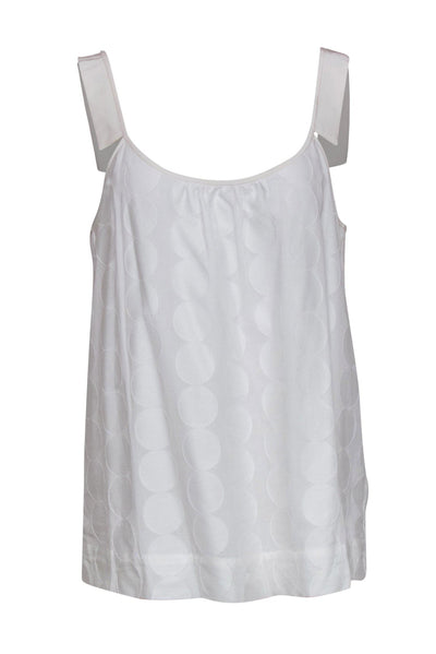 Current Boutique-Tibi - White Embossed Circle Print Tank Sz 12