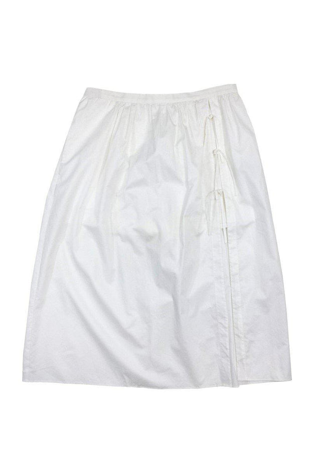 Current Boutique-Tibi - White Midi Cotton Wrap Skort Sz 10