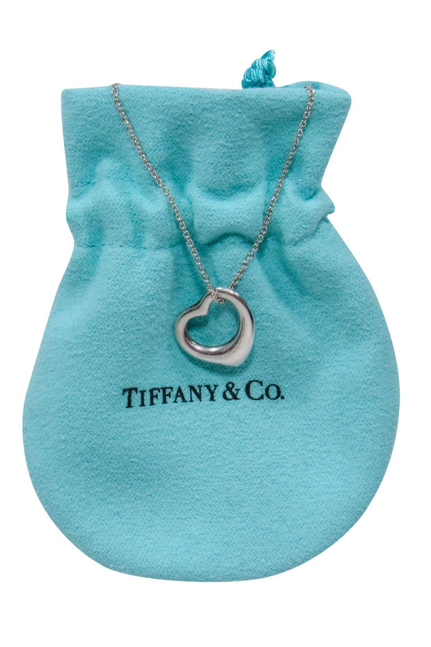 Current Boutique-Tiffany & Co. - Sterling Silver Open Heart Pendant Necklace