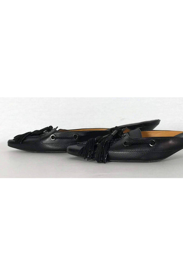 Current Boutique-Tod's - Black Pointed Loafer Mules Sz 10